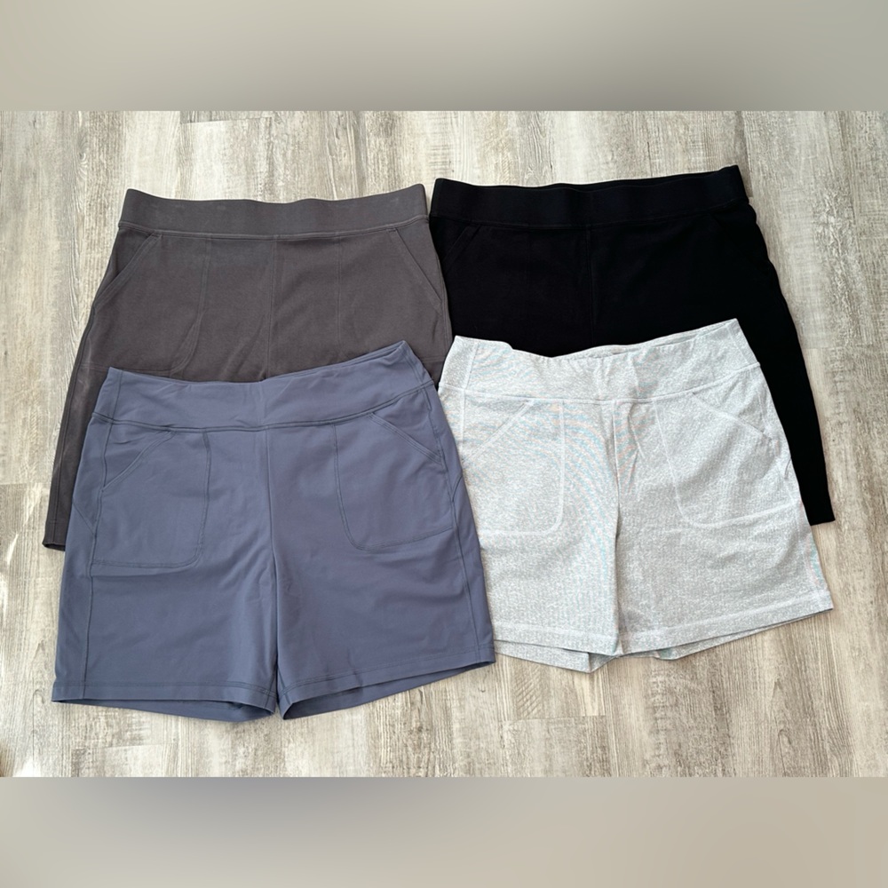 Duluth Trading Co Black and Gray Athletic Shorts for Active Comfort